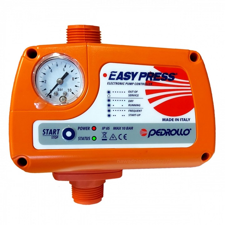 Easy Press 16A 230V wyłącznik przepływowy + suchobieg z autorestartem Pedrollo