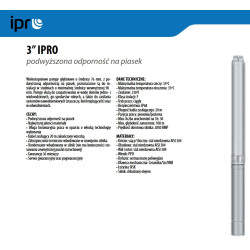 Pompa głębinowa 3" 1-20 0,55W 230V IPRO