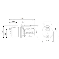 JP 4-47 50L 0,85kW 230V zestaw hydroforowy GRUNDFOS