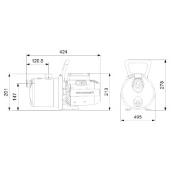 JP 5-48 80L 1,49kW 230V zestaw hydroforowy GRUNDFOS