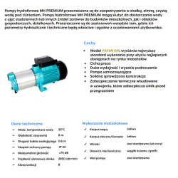 MH2000 Premium 2,0kW 230V pompa hydroforowa OMNIGENA