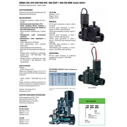 100-DV-9V 9V elektrozawór 1" Rain Bird do sterowników bateryjnych