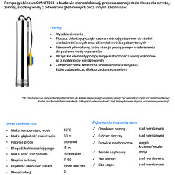 OMNITECH 1800 1,8kW 230V pompa głębinowa OMNIGENA