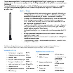 Omnitron 5000 Automat 1,1kW 230V pompa głębinowa OMNIGENA