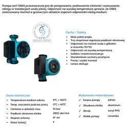 OMIS 32-60/180 pompa obiegowa OMNIGENA