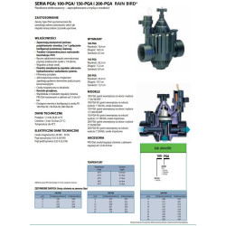 200 PGA 9V DC elektrozawór 2" z regulacją przepływu Rain Bird