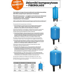 GBV-F 300L 10bar kompozytowy zbiornik hydroforowy pionowy IBO