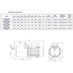 MSP 100 Inox Premium 1,35kW 230V pompa hydroforowa OMNIGENA