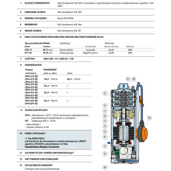 UPm 2/3 - GE 0,55kW 230V pompa głębinowa PEDROLLO