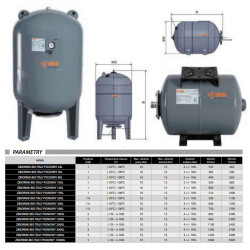 GBV 80L 10bar zbiornik hydroforowy pionowy IBO Italy