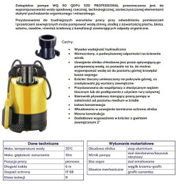WQ 50 QDFU530 Professional pompa zatapialna odwodnieniowa OMNIGENA