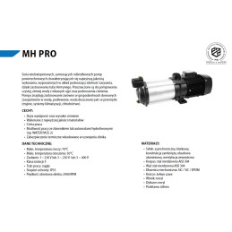 MH PRO 200/60S 1,5kW 230V pompa hydroforowa IPRO