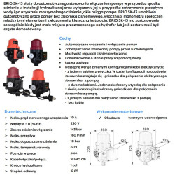 BRIO SK-13 wyłącznik ciśnieniowy 230V 1" OMNIGENA