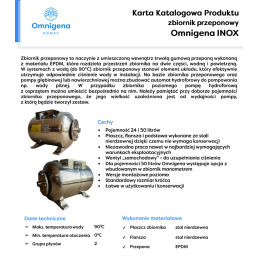 50L Inox 8bar nierdzewny zbiornik hydroforowy poziomy OMNIGENA