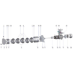 MH1300 / Inox seria W tuleja wewnętrzna wirnika OMNIGENA