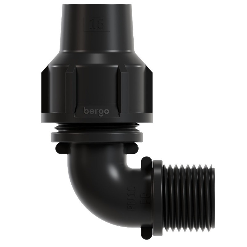 Kolano skręcane gwintowane QJ-LT 16-1/2" PN10 Bergo