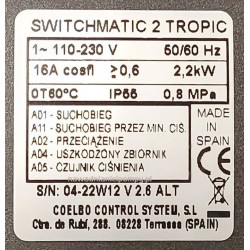 SWITCHMATIC 2 Tropic wyłącznik ciśnieniowy 230V 1/4" COELBO