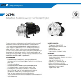 2CPM 120/50 0,9kW 230V pompa odśrodkowa IPRO