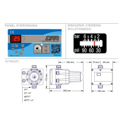 DPR wyłącznik ciśnieniowy z reduktorem 230V 1.1/4" COELBO