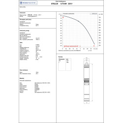 3" GTB 2.20 0,75kW 230V pompa głębinowa HYDRO-VACUUM