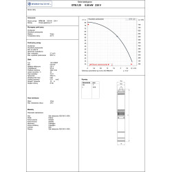 3" GTB 1.20 0,55kW 230V pompa głębinowa HYDRO-VACUUM