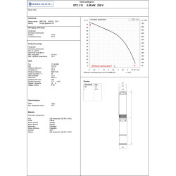 3,5" GTC 1.13 0,55kW 230V pompa głębinowa HYDRO-VACUUM