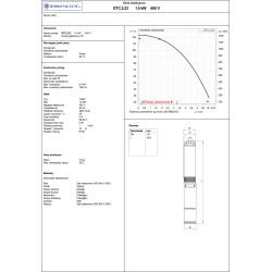 3,5" GTC 2.23 1,5kW 400V pompa głębinowa HYDRO-VACUUM