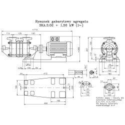 SKA 3.02 1,1kW 230V pompa hydroforowa z silnikiem na podstawie HYDRO-VACUUM