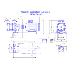 SKB 4.02 1,5kW 400V pompa hydroforowa z silnikiem na podstawie HYDRO-VACUUM