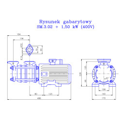 SM 3.02 1,5kW 400V pompa hydroforowa z silnikiem HYDRO-VACUUM