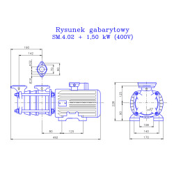 SM 4.02 1,5kW 400V pompa hydroforowa z silnikiem HYDRO-VACUUM